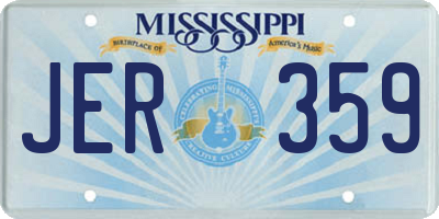 MS license plate JER359