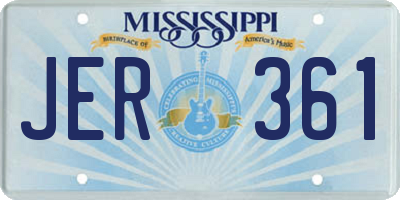 MS license plate JER361