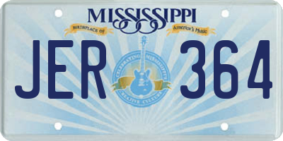 MS license plate JER364