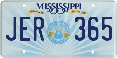 MS license plate JER365