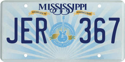 MS license plate JER367