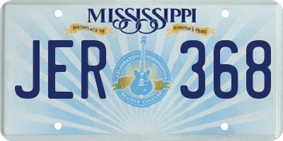 MS license plate JER368