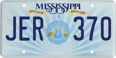 MS license plate JER370