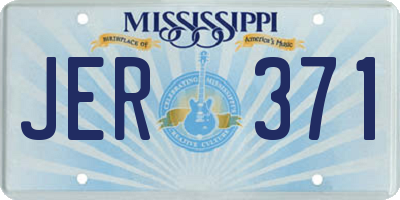 MS license plate JER371