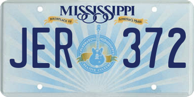 MS license plate JER372