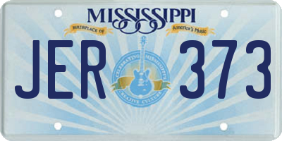MS license plate JER373