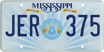 MS license plate JER375