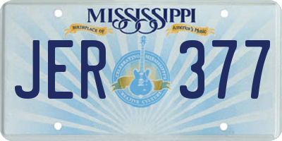 MS license plate JER377