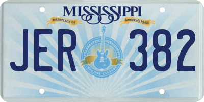 MS license plate JER382