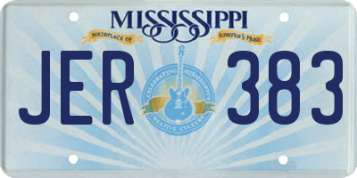 MS license plate JER383