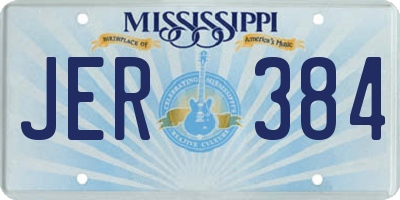MS license plate JER384