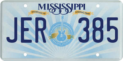 MS license plate JER385