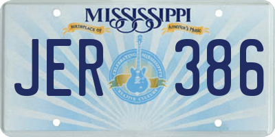 MS license plate JER386