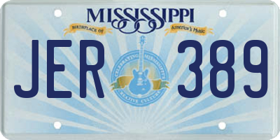MS license plate JER389