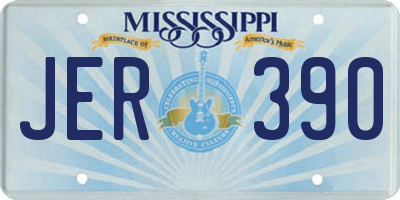 MS license plate JER390