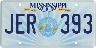 MS license plate JER393