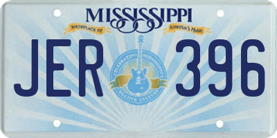 MS license plate JER396