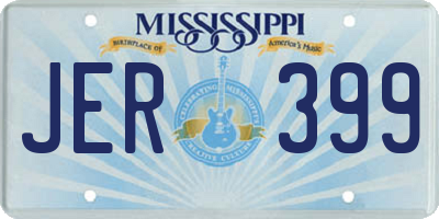 MS license plate JER399