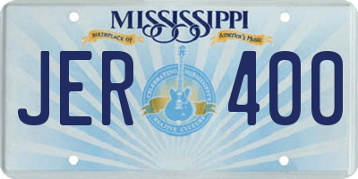 MS license plate JER400