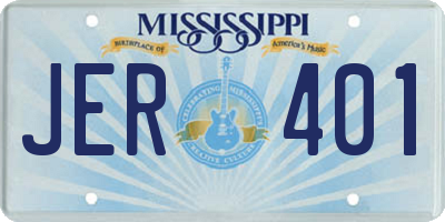 MS license plate JER401
