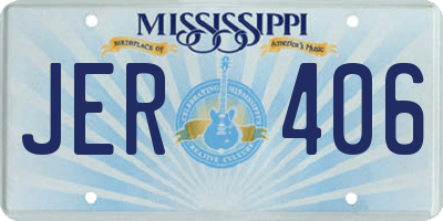 MS license plate JER406