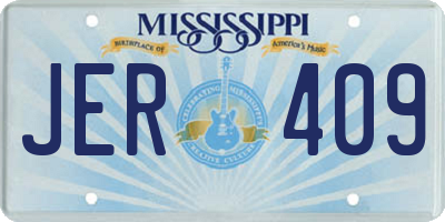 MS license plate JER409
