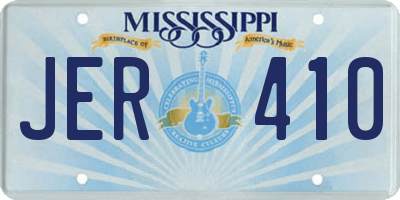 MS license plate JER410
