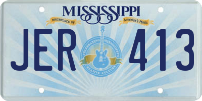 MS license plate JER413