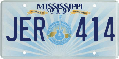 MS license plate JER414