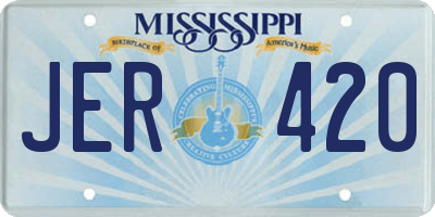 MS license plate JER420