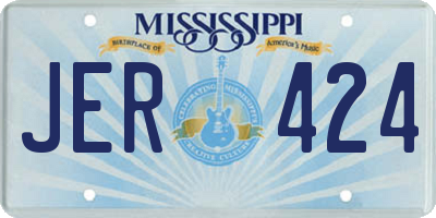 MS license plate JER424