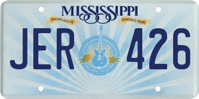 MS license plate JER426
