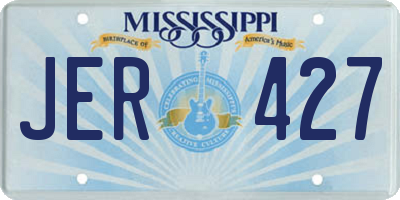 MS license plate JER427