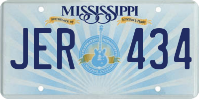 MS license plate JER434