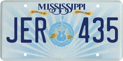 MS license plate JER435