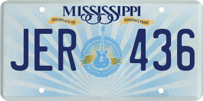 MS license plate JER436