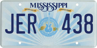 MS license plate JER438