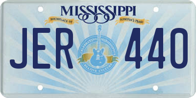 MS license plate JER440