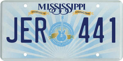 MS license plate JER441
