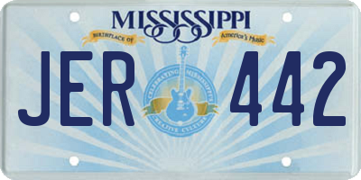 MS license plate JER442