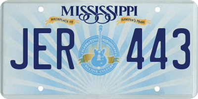 MS license plate JER443