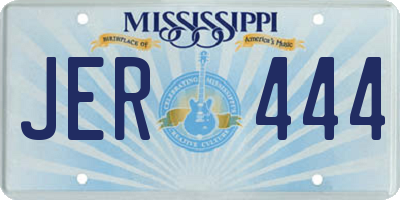 MS license plate JER444