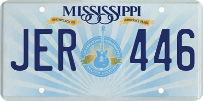 MS license plate JER446
