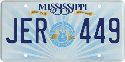 MS license plate JER449