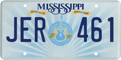 MS license plate JER461