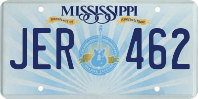 MS license plate JER462