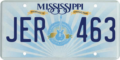 MS license plate JER463