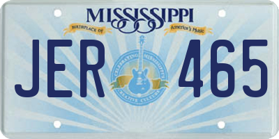 MS license plate JER465