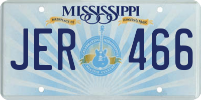 MS license plate JER466
