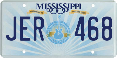 MS license plate JER468